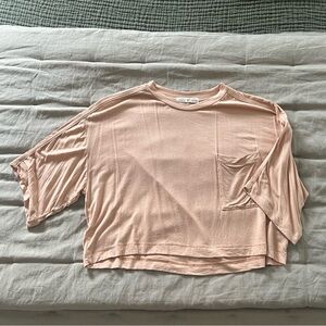 Joah Brown Boxy Pocket Crop Tee